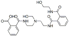 2-((2-(2-(((2-羟乙基)氨基甲酰基)苯甲酰氨基)乙基)(羟甲基)氨基)乙基氨基甲酰)苯甲酸 结构式