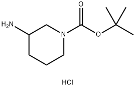1-N-BOC-3-氨基哌啶柠檬酸盐 结构式