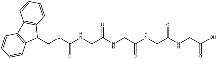 N-[(9H-芴-9-基甲氧基)羰基]甘氨酰甘氨酰甘氨酰甘氨酸 结构式