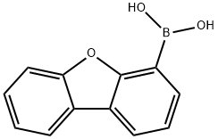 4-二苯并呋喃硼酸, 100124-06-9, 结构式