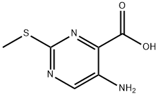 5-AMINO-2-(METHYLTHIO)PYRIMIDINE-4-CARBOXYLIC ACID Structure