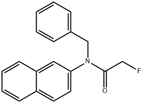 N-Benzyl-2-fluoro-N-(2-naphtyl)acetamide 结构式