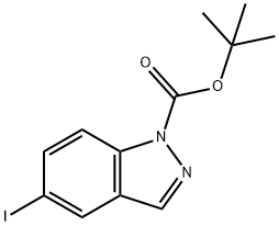 5-碘-1H-吲唑-1-羧酸叔丁酯, 1001907-23-8, 结构式