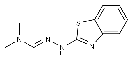 Methanehydrazonamide, N-2-benzothiazolyl-N,N-dimethyl- (9CI) Structure