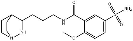 N-[3-[1,2-Diazabicyclo[2.2.2]octan-3-yl]propyl]-2-methoxy-5-sulfamoylbenzamide 结构式