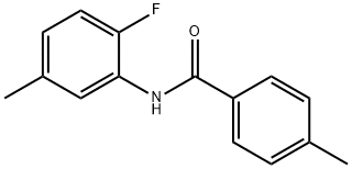 N-(2-フルオロ-5-メチルフェニル)-4-メチルベンズアミド 化学構造式