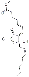 (5E,7Z,14Z)-10-Chloro-12-hydroxy-9-oxoprosta-5,7,10,14-tetren-1-oic acid methyl ester 结构式