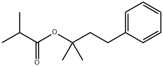 2-甲基丙酸-1,1-二甲基-3-苯基丙基酯, 10031-71-7, 结构式