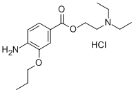 4-Amino-3-propoxy-benzoic acid 2-(diethylamino)ethyl ester hydrochlori de 结构式