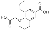 4-(カルボキシメトキシ)-3,5-ジプロピル安息香酸 化学構造式