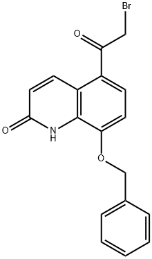 8-苄氧基-5-(2-溴乙酰基)-2-羟基喹啉, 100331-89-3, 结构式