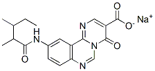 10-[(2,3-Dimethyl-1-oxopentyl)amino]-4-oxo-4H-pyrimido[1,2-c]quinazoline-3-carboxylic acid sodium salt 结构式