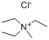 Triethylmethylammonium chloride Structure