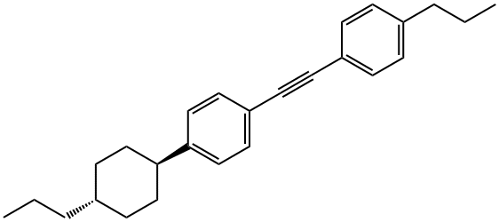 4-(反式-4-丙基环己基)-4'-丙基二苯乙炔 结构式