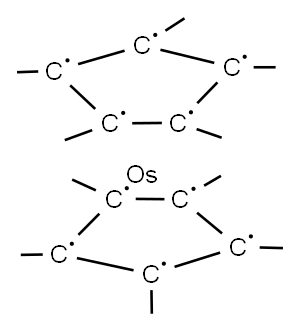 BIS(PENTAMETHYLCYCLOPENTADIENYL)OSMIUM Struktur