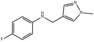 4-氟-N-[(1-甲基-1H-吡唑-4-基)甲基]苯胺, 1006336-95-3, 结构式