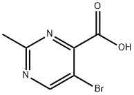 2-甲基-5-溴嘧啶-4-羧酸 结构式