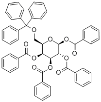 6-O-Trityl-1,2,3,4-tetra-O-benzoyl-β-D-galactopyranose Structure