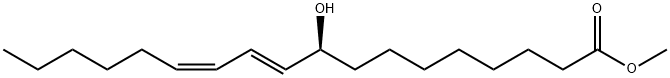(9S,10E,12Z)-9-ヒドロキシオクタデカ-10,12-ジエン酸メチル 化学構造式