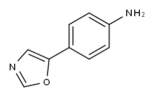 4-(1,3-オキサゾール-5-イル)アニリン 化学構造式