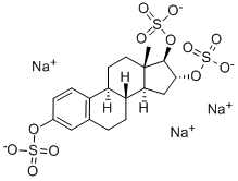 三硫酸エストリオール三ナトリウム塩 化学構造式