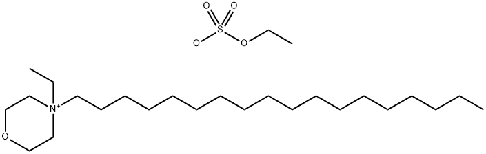 4-乙基-4-十八烷基吗啉鎓硫酸乙酯盐 结构式