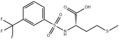 S-甲基-N-[3-(三氟甲基)苯磺酰基]同型半胱氨酸 结构式