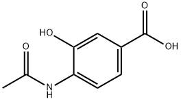 4-アセトアミド-3-ヒドロキシ安息香酸 化学構造式
