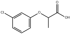 2-(3-クロロフェノキシ)プロピオン酸 化学構造式