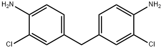 4,4'-メチレンビス(2-クロロアニリン) 化学構造式