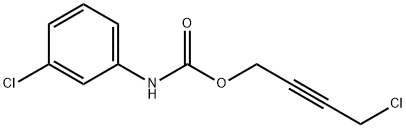 N-(3-クロロフェニル)カルバミド酸4-クロロ-2-ブチニル 化学構造式