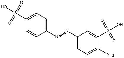 2-氨基-5-[(4-磺基苯基)偶氮]苯磺酸 结构式