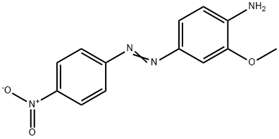4-(4-ニトロフェニルアゾ)-2-メトキシアニリン 化学構造式