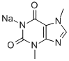 3,7-dihydro-3,7-dimethyl-1H-purine-2,6-dione, sodium salt Structure