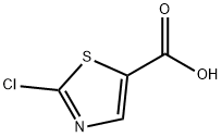 2-クロロ-1,3-チアゾール-5-カルボン酸 化学構造式