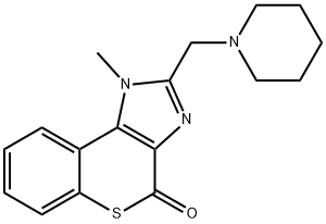 (1)BENZOTHIOPYRANO(3,4-d)IMIDAZOL-4(1H)-ONE, 1-METHYL-2-(1-PIPERIDINYL METHYL)- 结构式