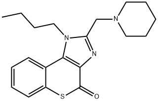 (1)BENZOTHIOPYRANO(3,4-d)IMIDAZOL-4(1H)-ONE, 1-BUTYL-2-(1-PIPERIDINYLM ETHYL)- 结构式