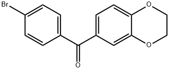 (4-溴苯基)(2,3-二氢苯并[B][1,4]二恶英-6-基)甲酮 结构式