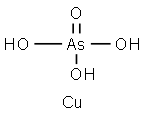 二氢砷酸铜(1+) 结构式