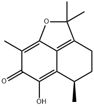 (R)-4,5-Dihydro-6-hydroxy-2,2,5,8-tetramethyl-2H-naphtho[1,8-bc]furan-7(3H)-one 结构式