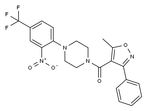 Methanone, (5-methyl-3-phenyl-4-isoxazolyl)[4-[2-nitro-4-(trifluoromethyl)phenyl]-1-piperazinyl]-|