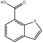 ベンゾ[B]チオフェン‐7‐カルボン酸 化学構造式