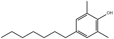 4-ヘプチル-2,6-ジメチルフェノール 化学構造式