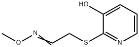 Acetaldehyde, [(3-hydroxy-2-pyridinyl)thio]-, O-methyloxime (9CI) Structure