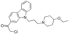 1-[9-[3-(4-ethoxy-3,4,5,6-tetrahydro-2H-pyridin-1-yl)propyl]carbazol-2 -yl]ethanone chloride 结构式