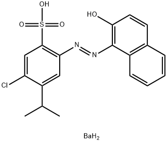 Bis[5-chloro-2-[(2-hydroxy-1-naphthalenyl)azo]-4-sec-propylbenzenesulfonic acid]barium salt Struktur