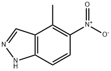 4-甲基-5-硝基-1H-吲唑 结构式