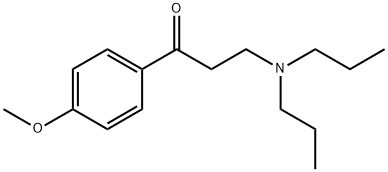 3-(DIPROPYLAMINO)-1-(4-METHOXYPHENYL)PROPAN-1-ONE HYDROCHLORIDE 结构式
