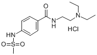 Benzamide, N-(2-(diethylamino)ethyl)-4-((methylsulfonyl)amino)-, monoh ydrochloride Structure