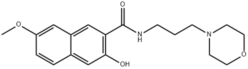 3-羟基-7-甲氧基-N-[3-(吗啉基)丙基]萘-2-甲酰胺 结构式